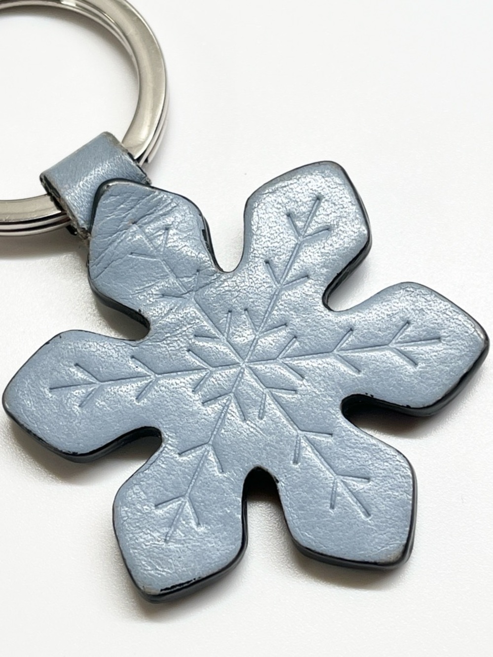 Coach Vintage Snowflake Leather Key Fob Vintage EUC - Picture 3 of 5